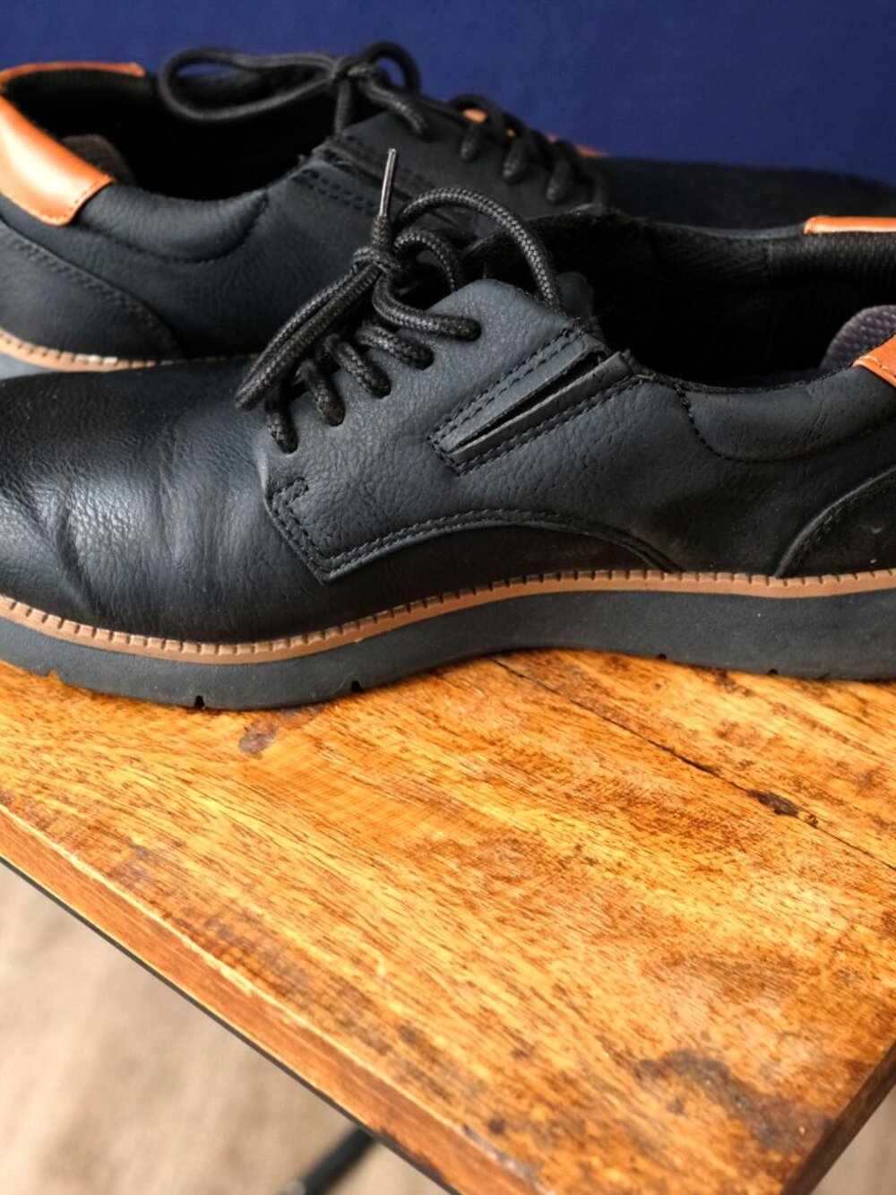 Dr. Scholl's Mens Oxford Shoes 8.5 Black Lace Up Casual Dress Comfort w Box